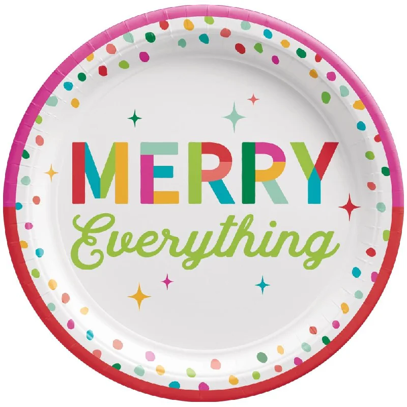 Christmas Merry Everything Paper Dinner Plates, 10in | 20 ct