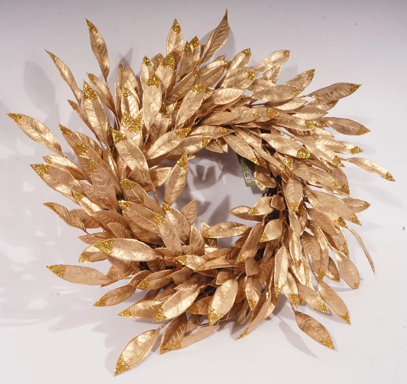 Gold Leaves Wreath