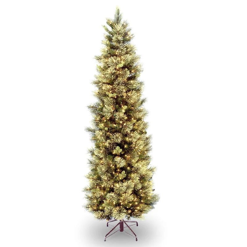 7 ft. Pre-Lit Carolina Pine Slim Tree with Clear Lights