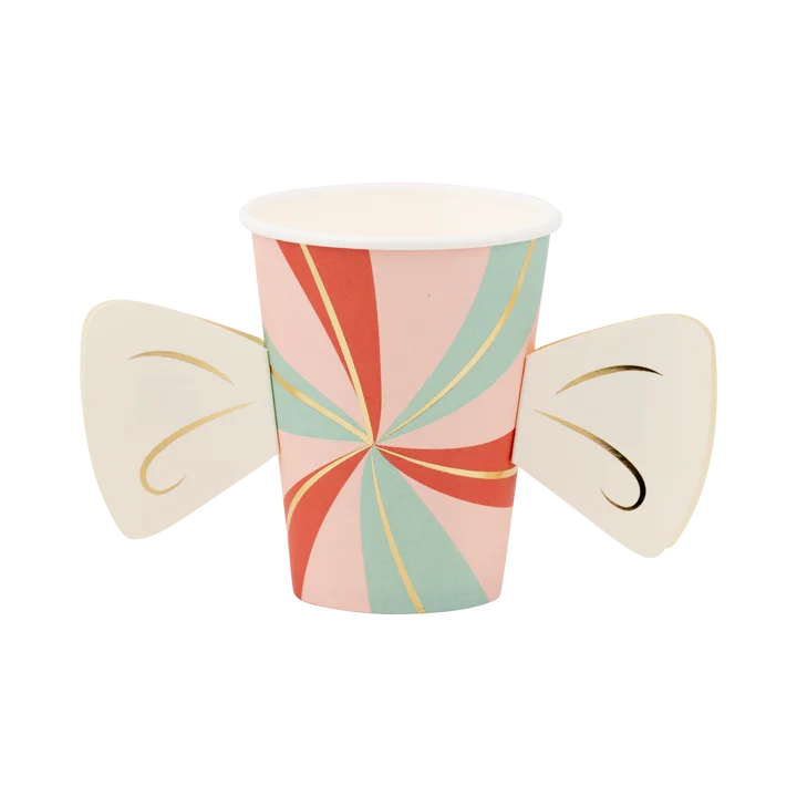 Christmas Candy Cane Lane Handled Paper Cup 12oz. | 8 ct