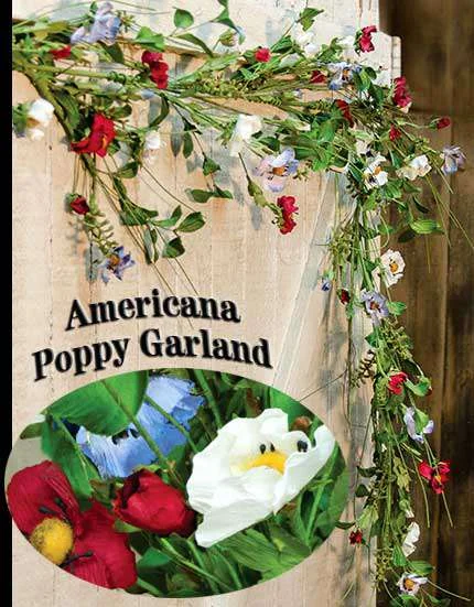 Americana Poppy Garland