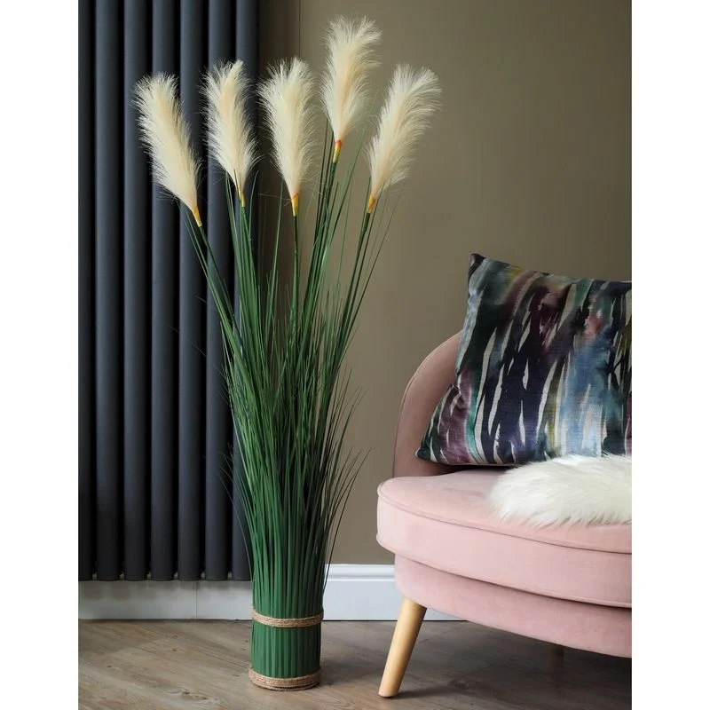 Artificial Flower Bouquet White Pampas 120cm