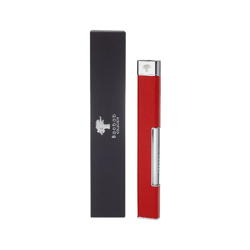 Grain Leather Candle Lighter | Red