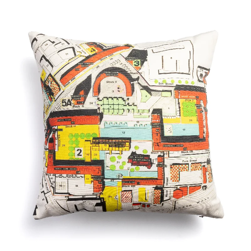 Barbican Archive Roof Plan Cushion Cover