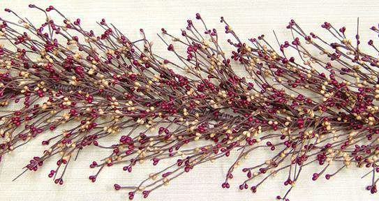 Burgundy/Gold Pip Garland, 4 ft.