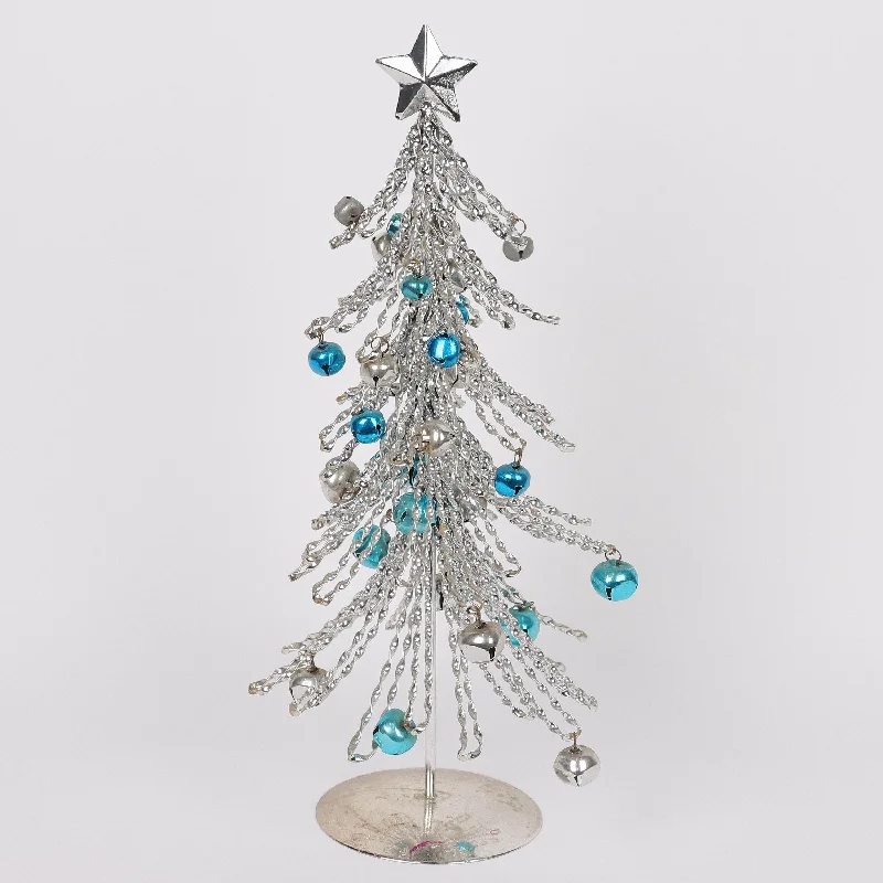 Cool blue tabletop tree