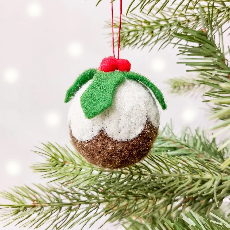 Felt Christmas Pudding 8cm