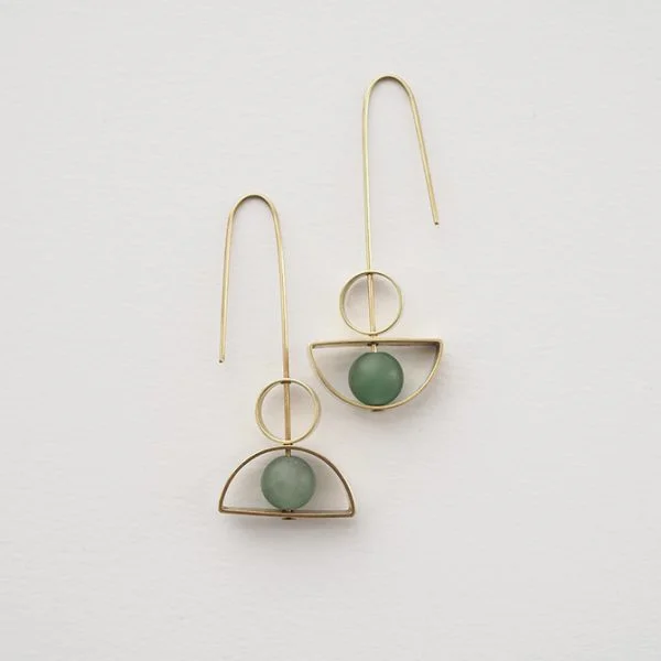 Arch upside down earrings by brass + bold