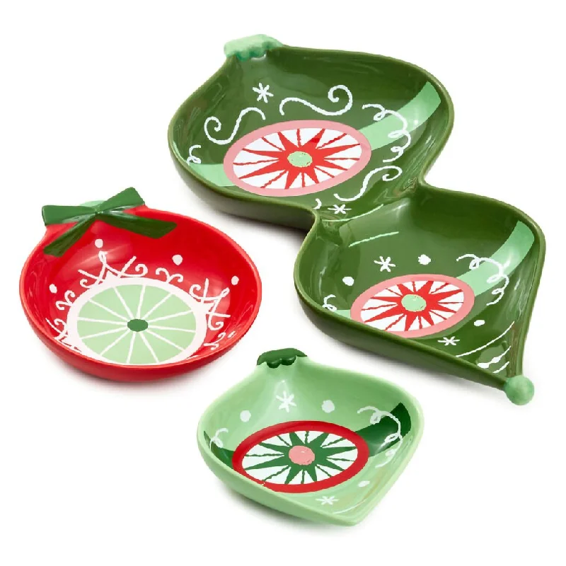 Hallmark : Christmas Ornament-Shaped Dishes, Set of 3