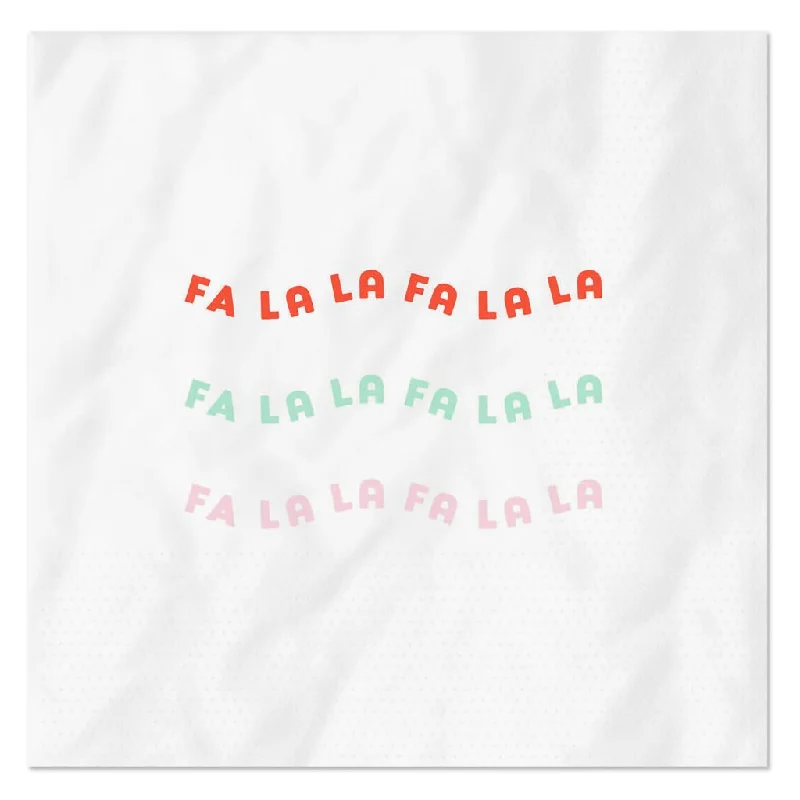 Hallmark : “Fa La La” Holiday Cocktail Napkins, Pack of 20