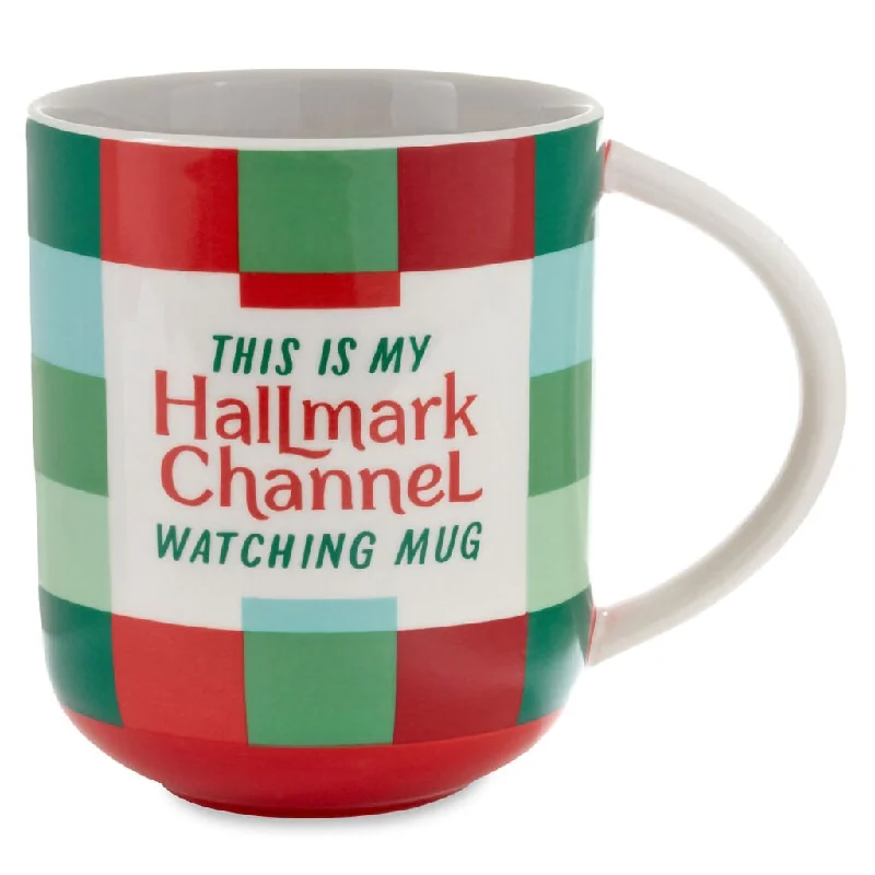 Hallmark : Hallmark Channel Watching Plaid Mug, 21.5 oz.