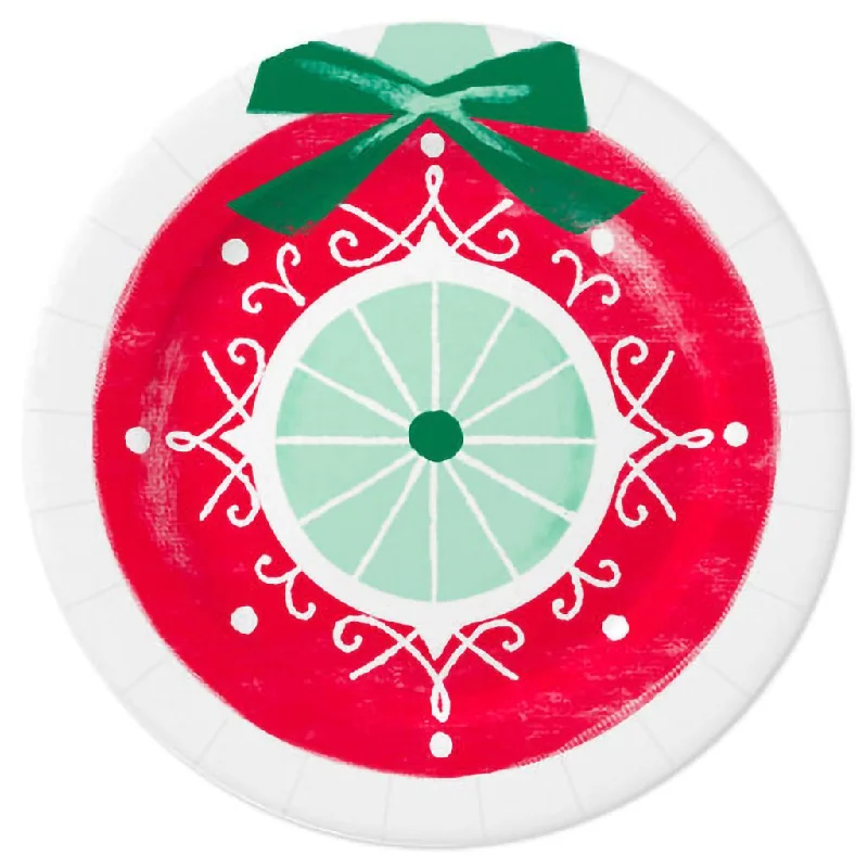 Hallmark : Vintage Ornament Holiday Dessert Plates, Pack of 8