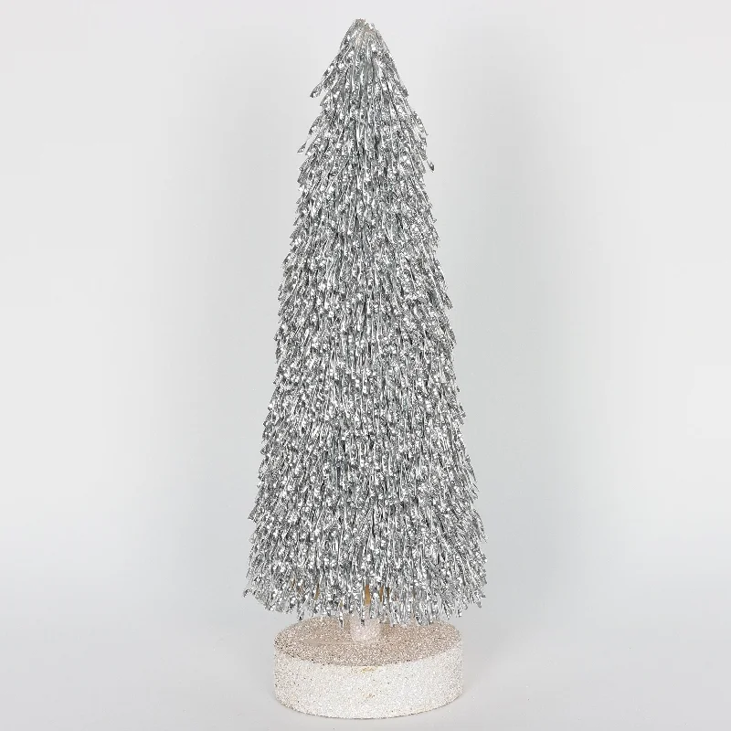 Silver flocked sisel
tabletop tree