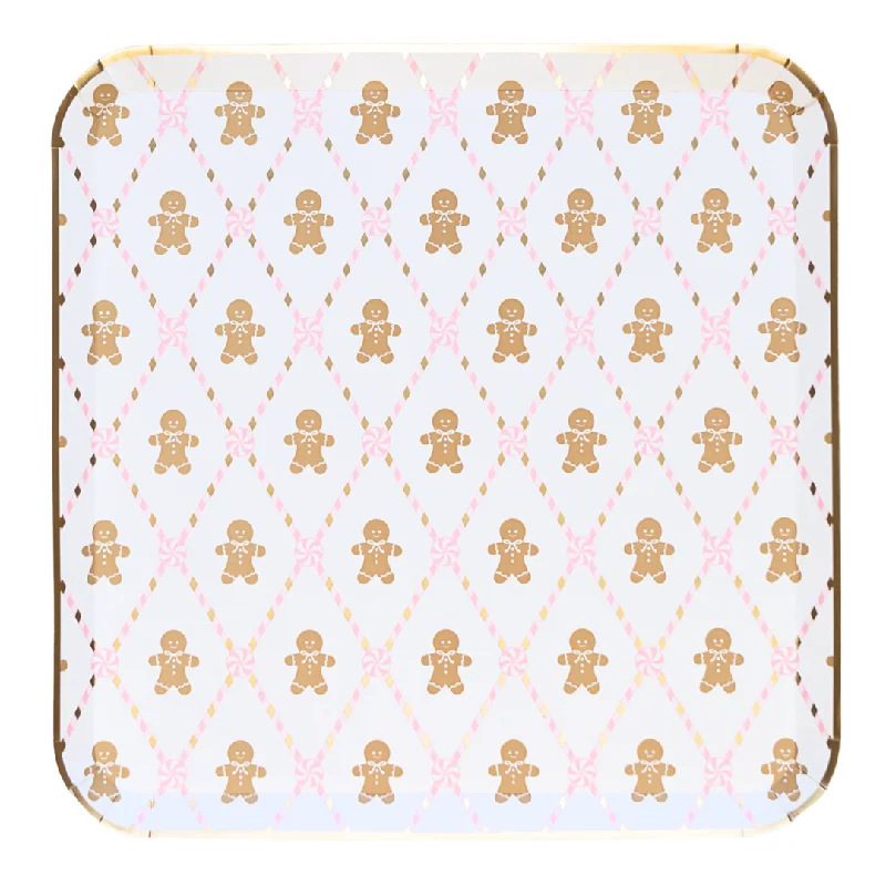 Pink Gingerbread Large Plates - 10" | 8 ct.