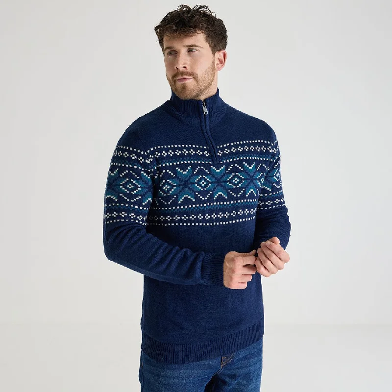 Mens 1/4 Zip Christmas Jumper