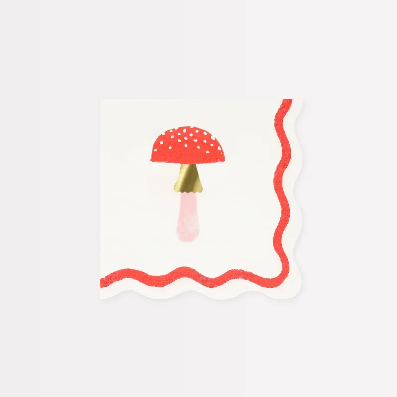 Merry Mushrooms Small Napkins (x 16)