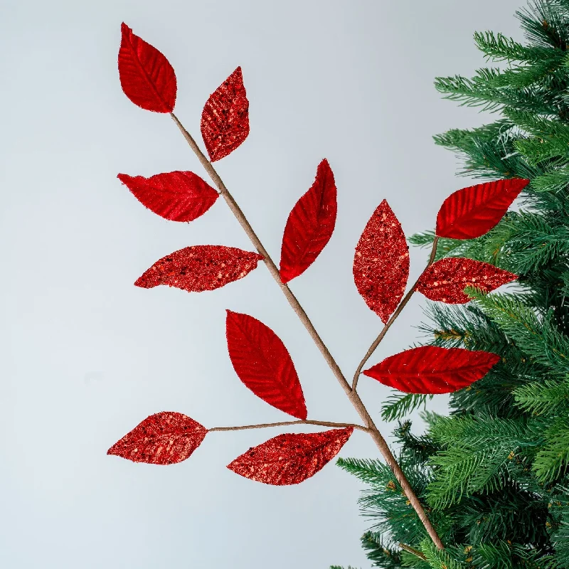 Metallic Foliage Festive Pick