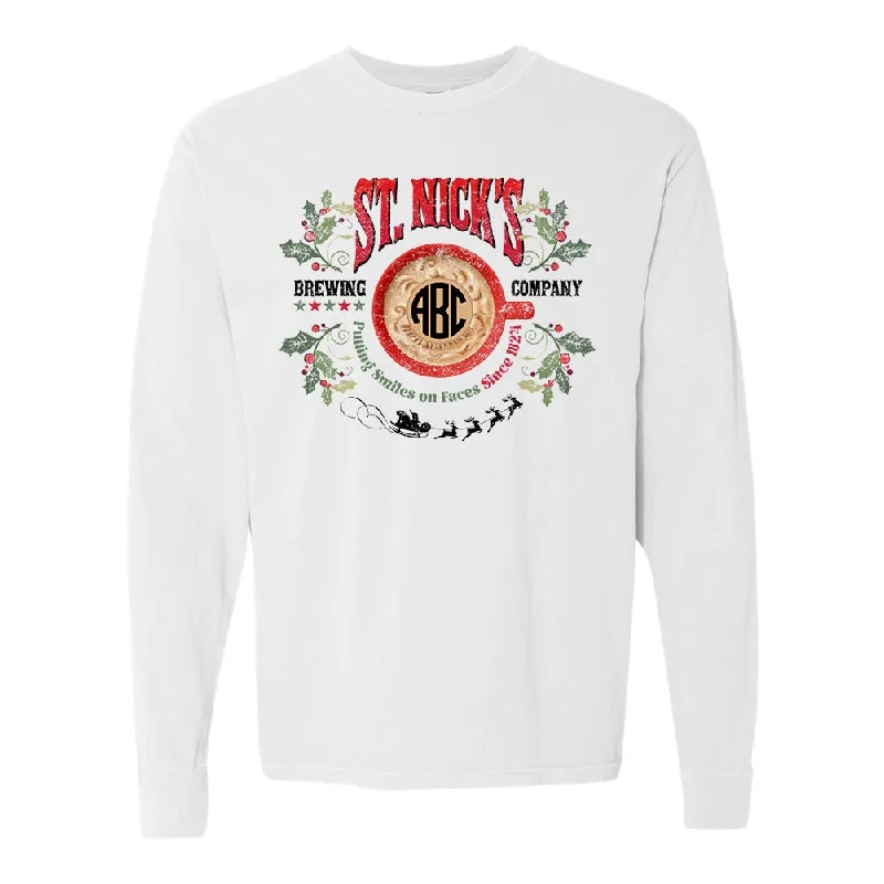 Monogrammed 'St. Nick's Brewing Co.' Long Sleeve T-Shirt