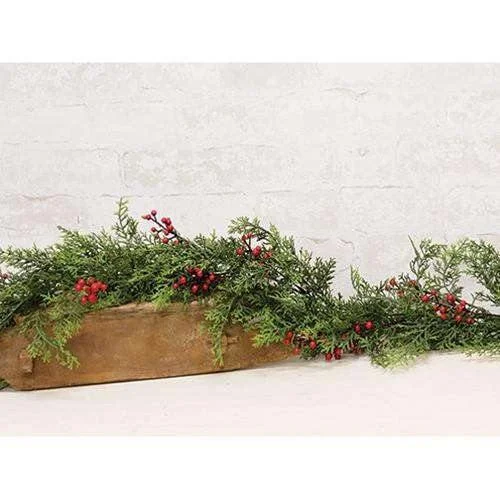 Red Cedar With Berries Garland, 6ft