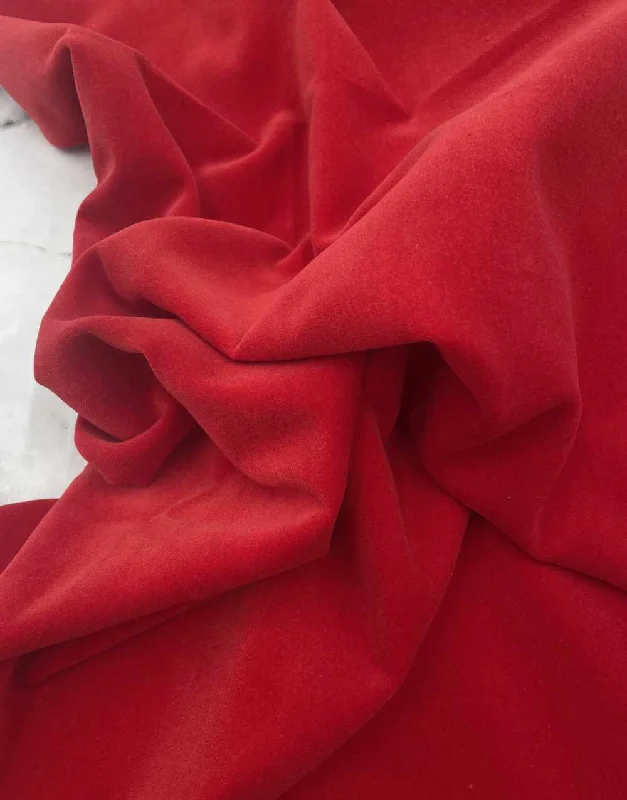 Red Cotton Velvet Fabric