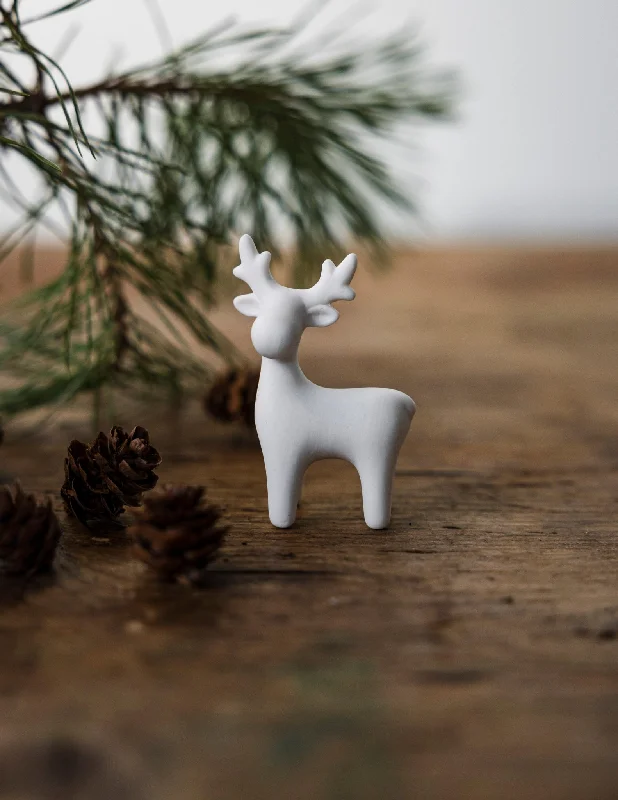 Sten the Standing Reindeer | Mini | White Ceramic | by Storefactory