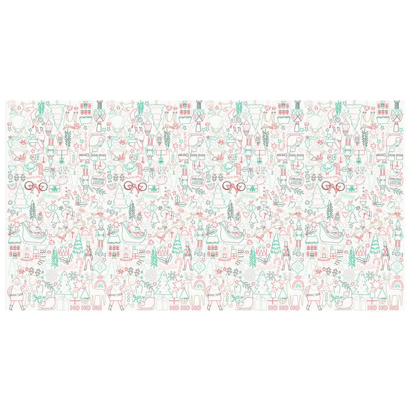 Christmas Coloring Activity Tablecloth - 50" x 94" | 1 ct.