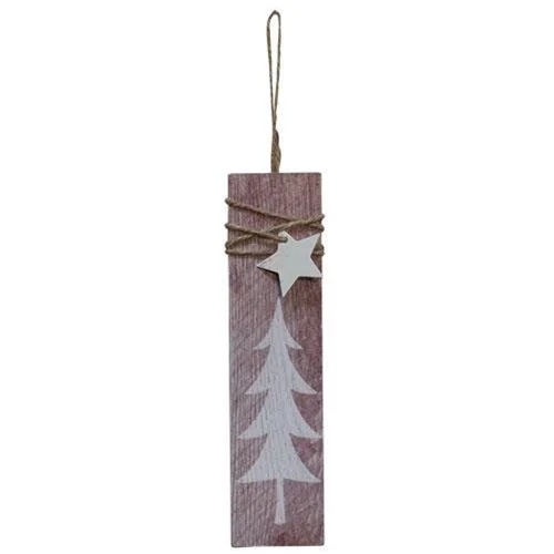 Tree w Tin Star Rectangle Ornament 7