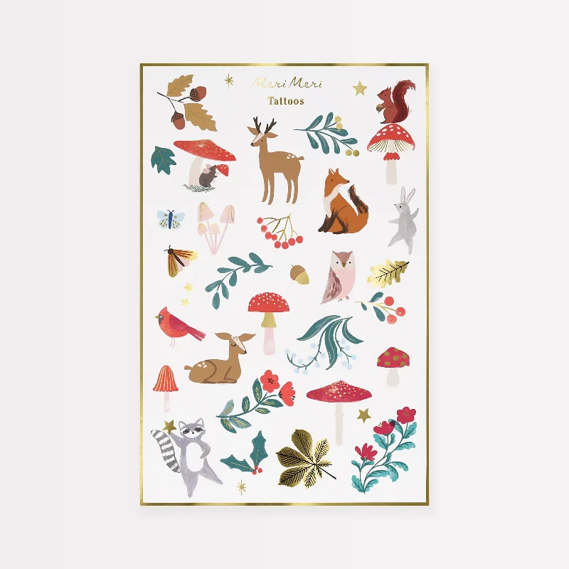 Woodland Temporary Tattoo Sheets (x 2 sheets)