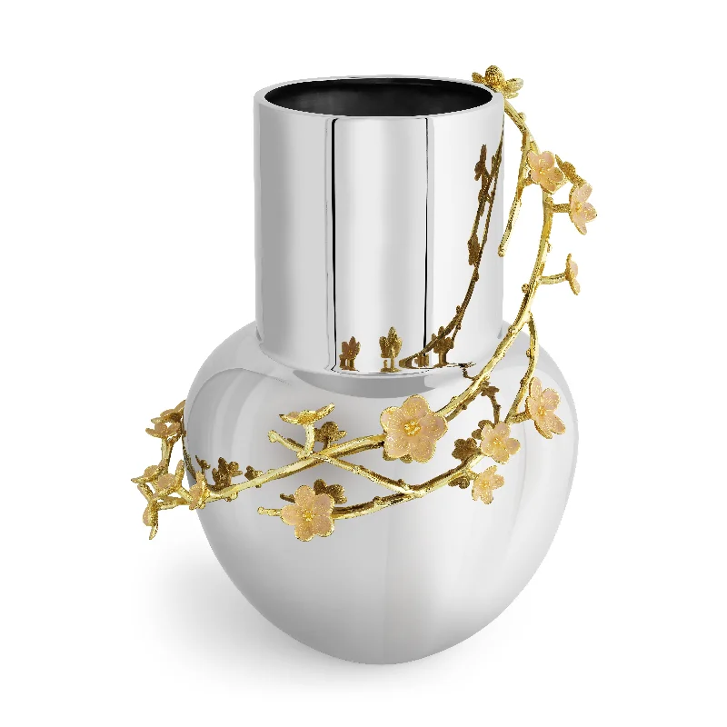 Cherry Blossom Vase - Silver