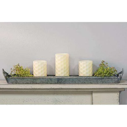 Galvanized Metal Candle Tray/Trough