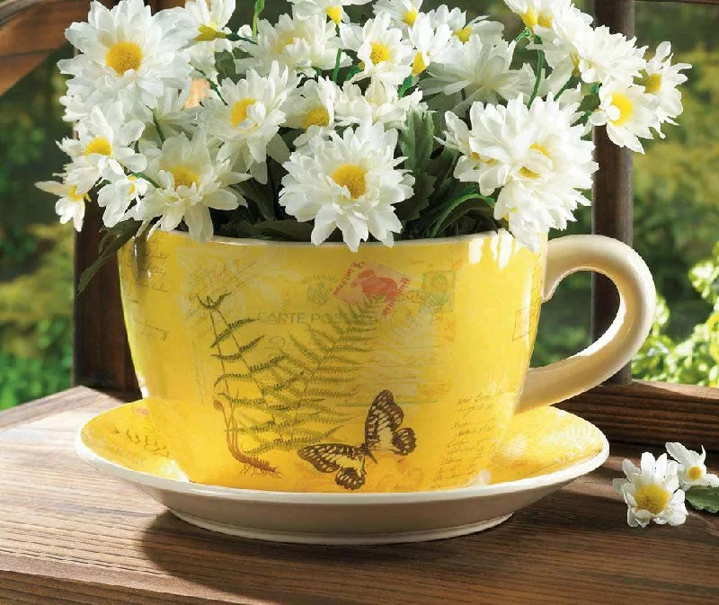  Garden Butterfly Teacup Planter